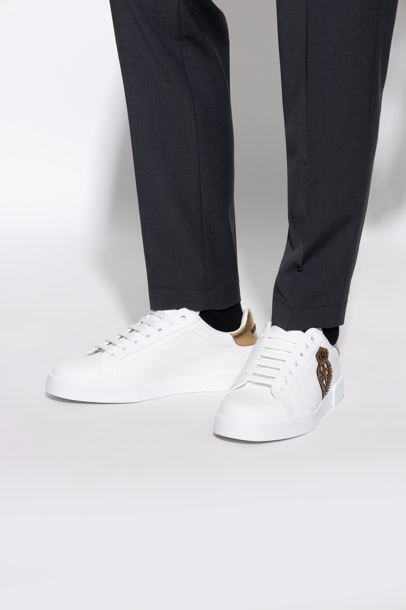 スニーカー PORTOFINO Dolce & Gabbana ポルトフィーノロートップメルトスニーカー